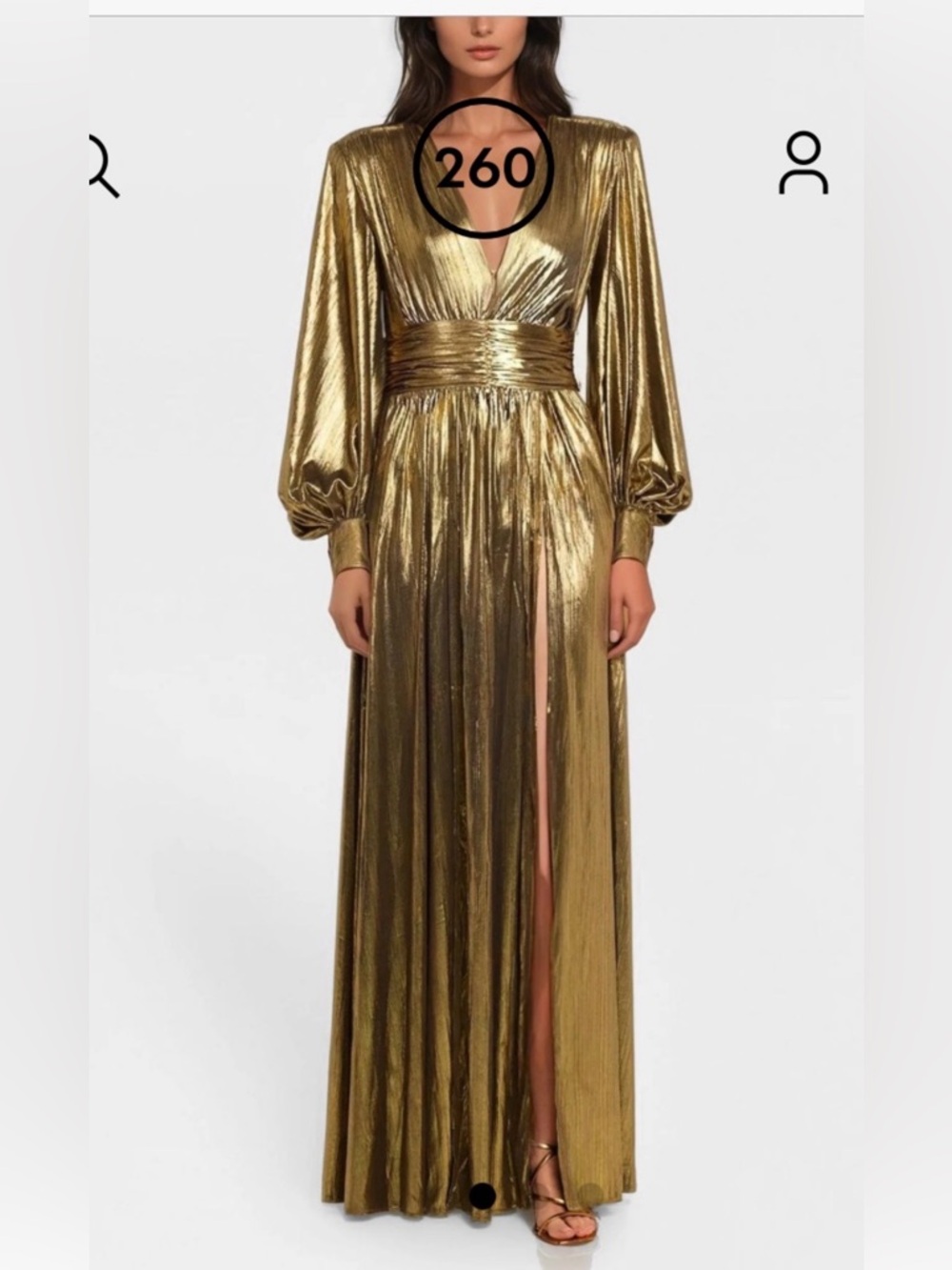 One33 Social Kathy Maxi Gown- Gold